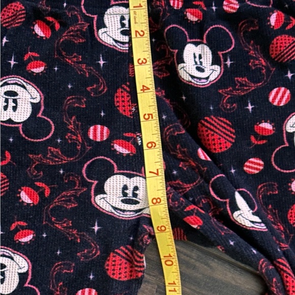 Disney Mickey Mouse Christmas Pajama Pants–Large Black & Red Holiday Lounge Wear - Picture 5 of 7